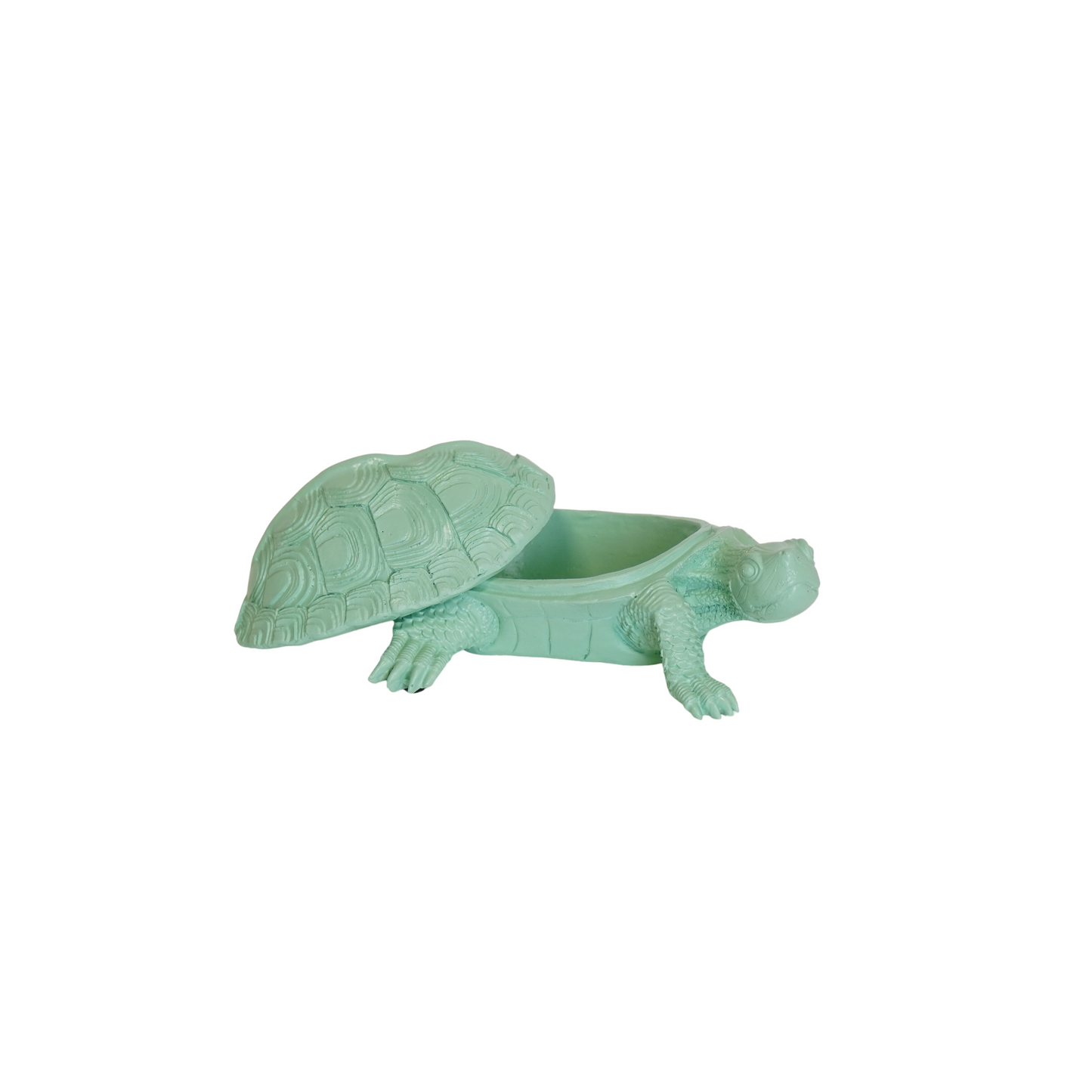 Turtle Box - Polyresin -  Mintgreen - 15.5x13.5x7.5cm