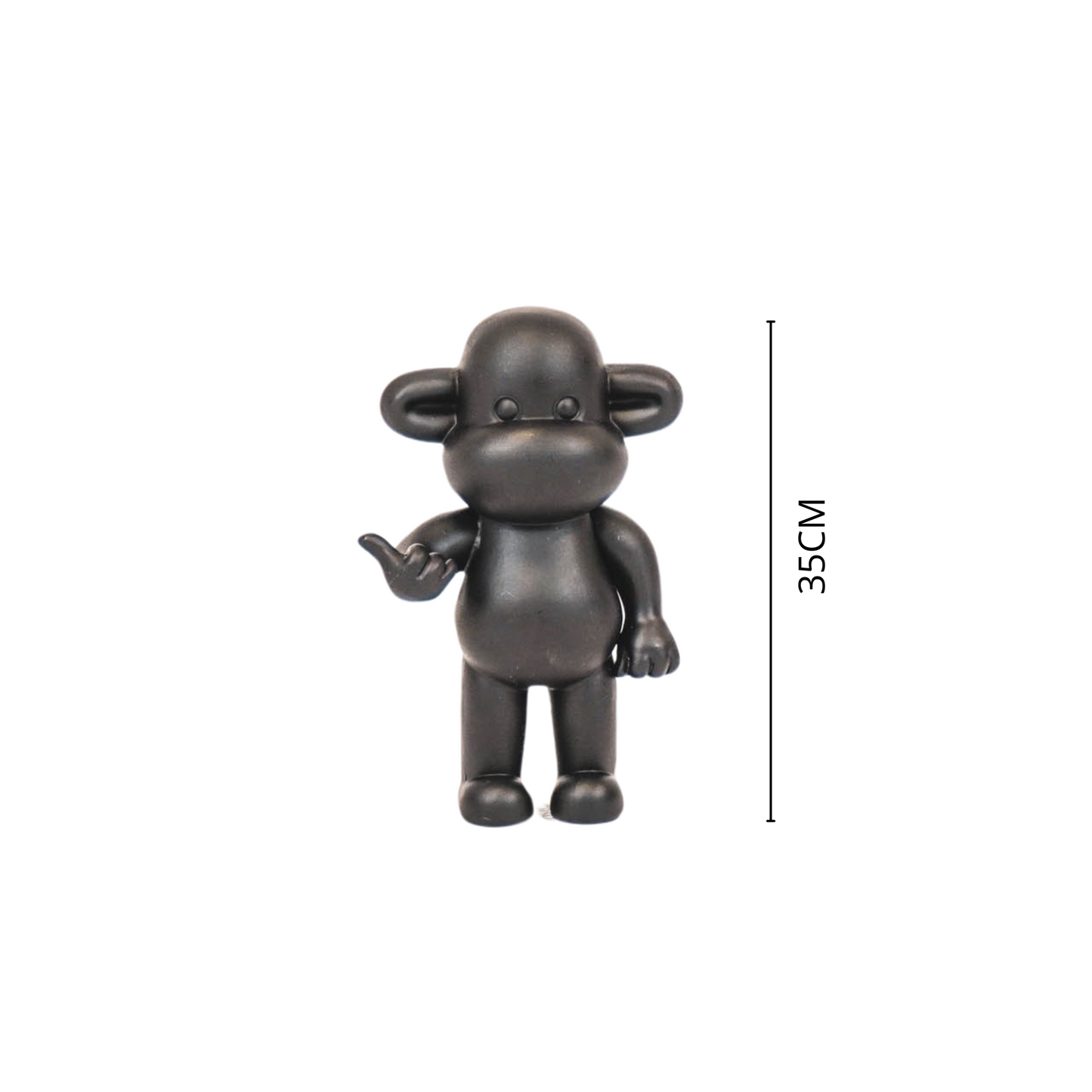 Ornament - Hang Loose Monkey Figurine 'The Legend' - Polyresin - Black - 20,5x13,5x35cm