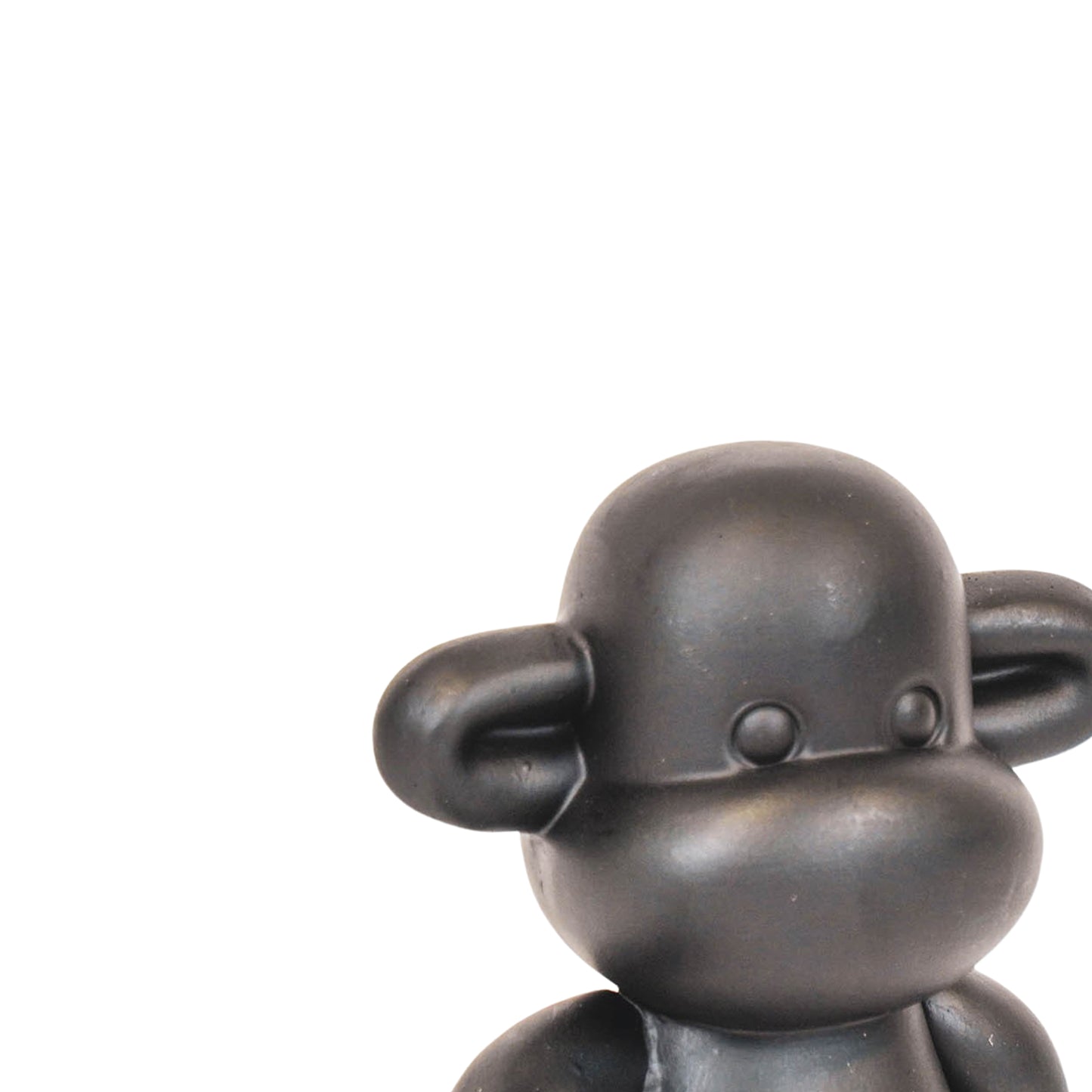 Ornament - Monkey Figurine 'The Legend'- Polyresin - Black - 20,5x13,5x35cm