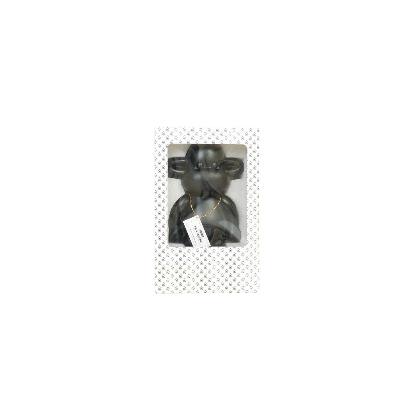Ornament - Monkey Figurine 'The Legend'- Polyresin - Black - 20,5x13,5x35cm