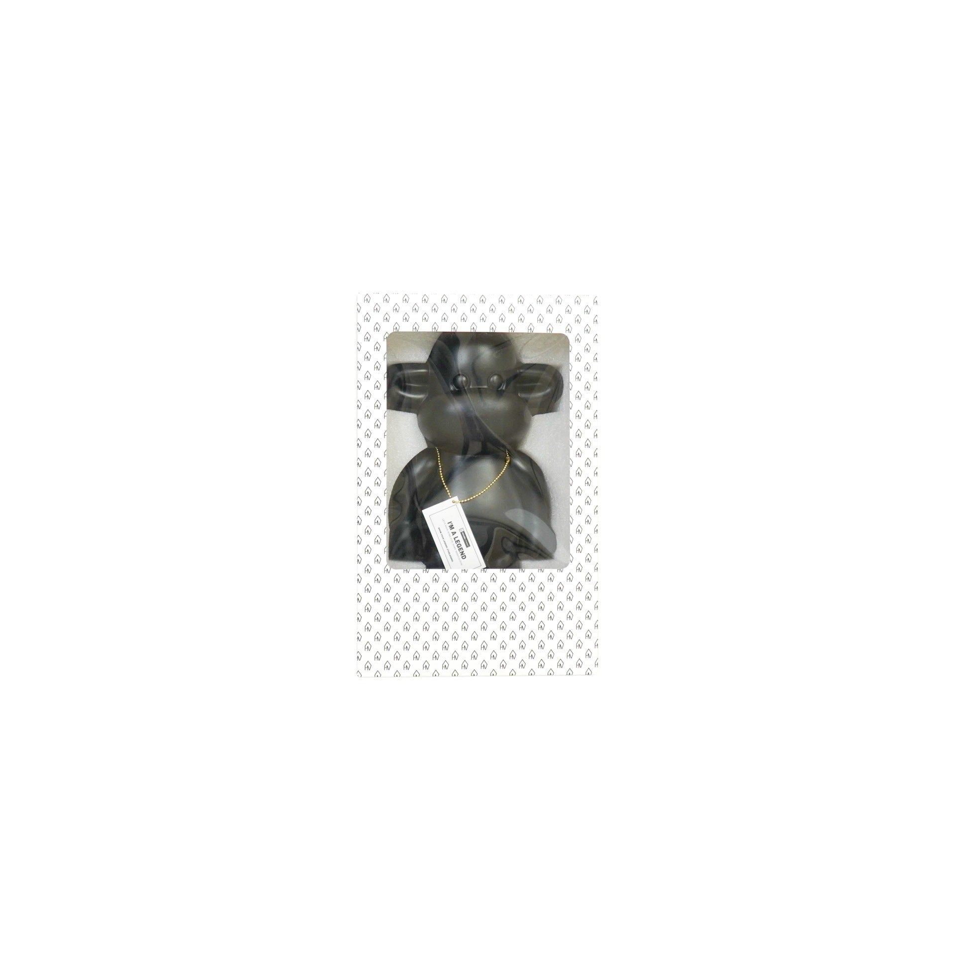 Ornament - Monkey Figurine 'The Legend'- Polyresin - Black - 20,5x13,5x35cm