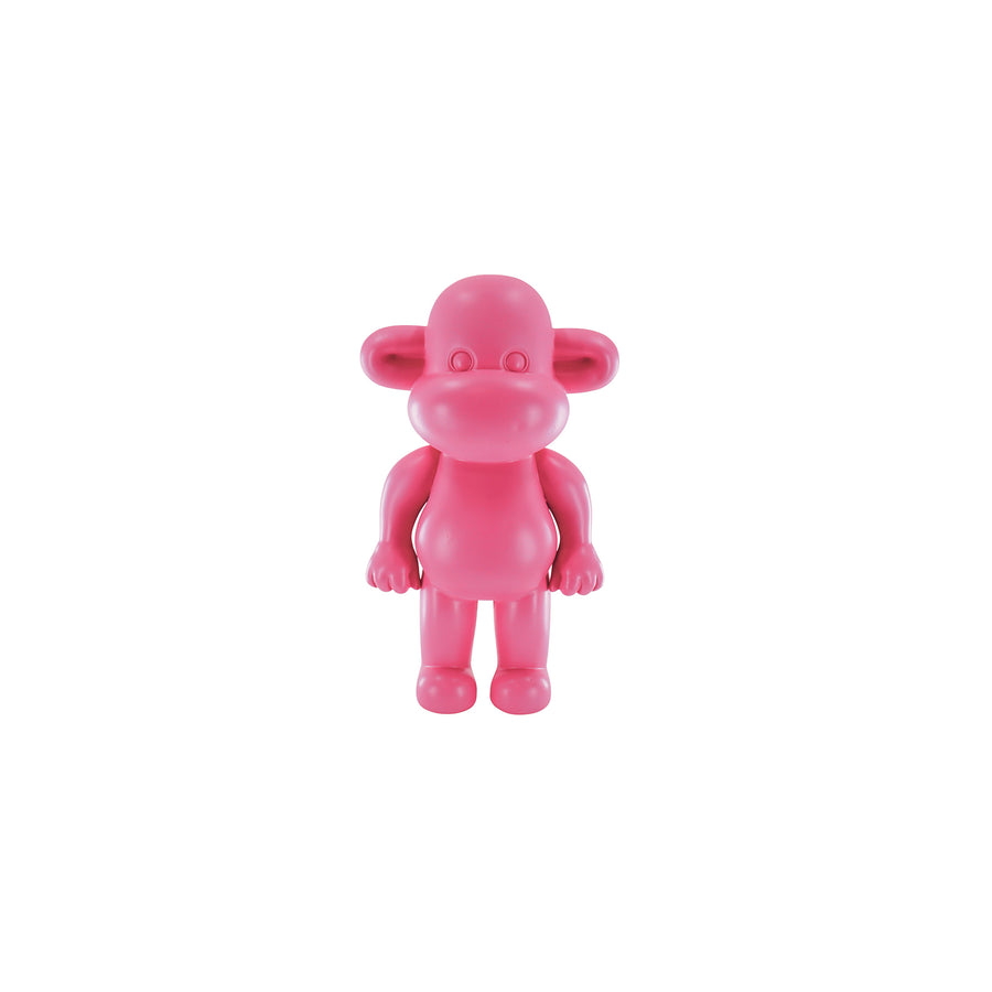 Ornament - Monkey Figurine 'The Legend'- Polyresin - Pink - 20,5x13,5x35cm