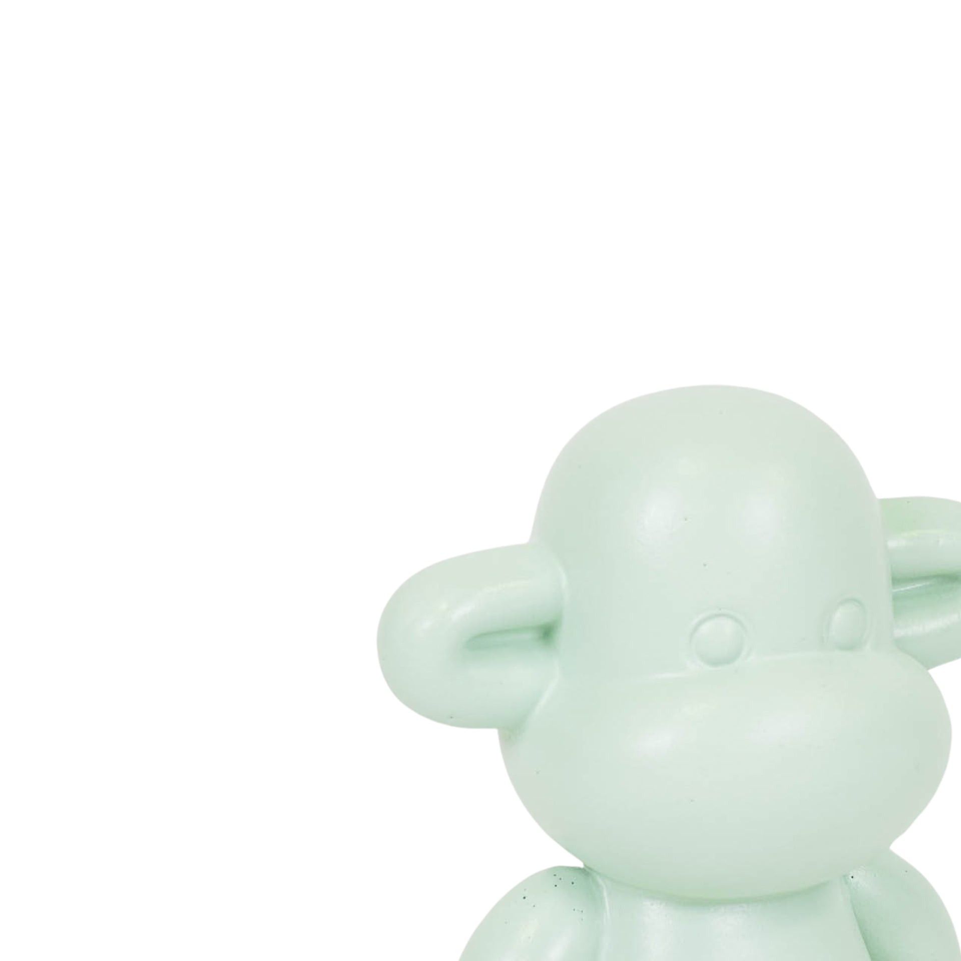 Ornament - Monkey Figurine 'The Legend' - Polyresin - Mintgreen  - 11x7x19cm