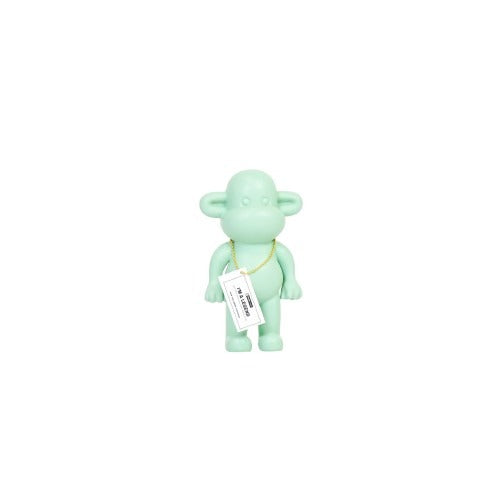 Ornament - Monkey Figurine 'The Legend' - Polyresin - Mintgreen  - 11x7x19cm