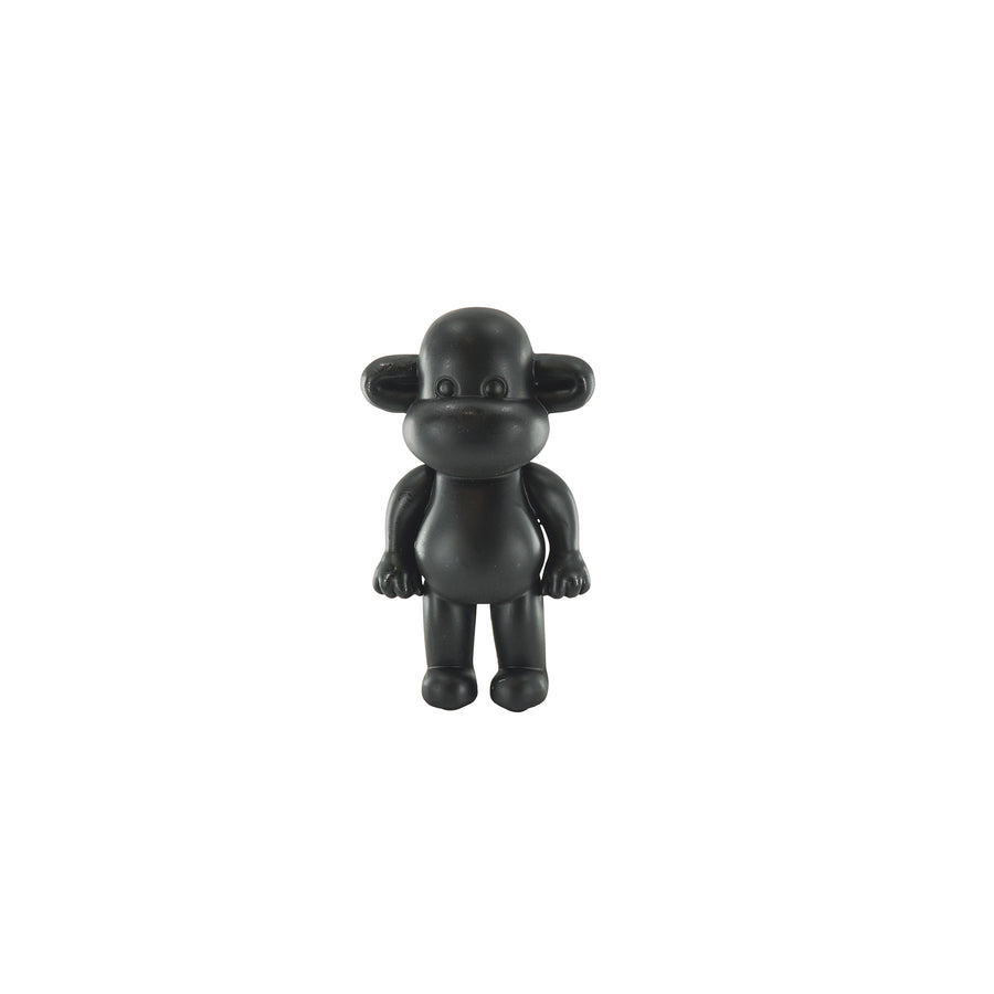 Ornament - Monkey Figurine 'The Legend'- Polyresin - Black - 33x21x50cm