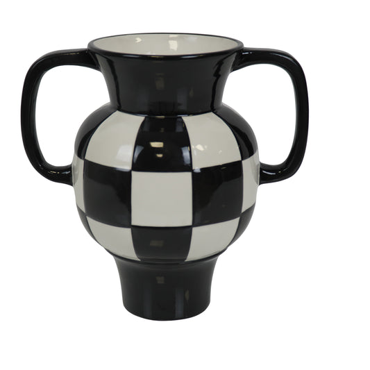Vase - Jug - Ceramics - Black/White - 22x14,5x22,5cm