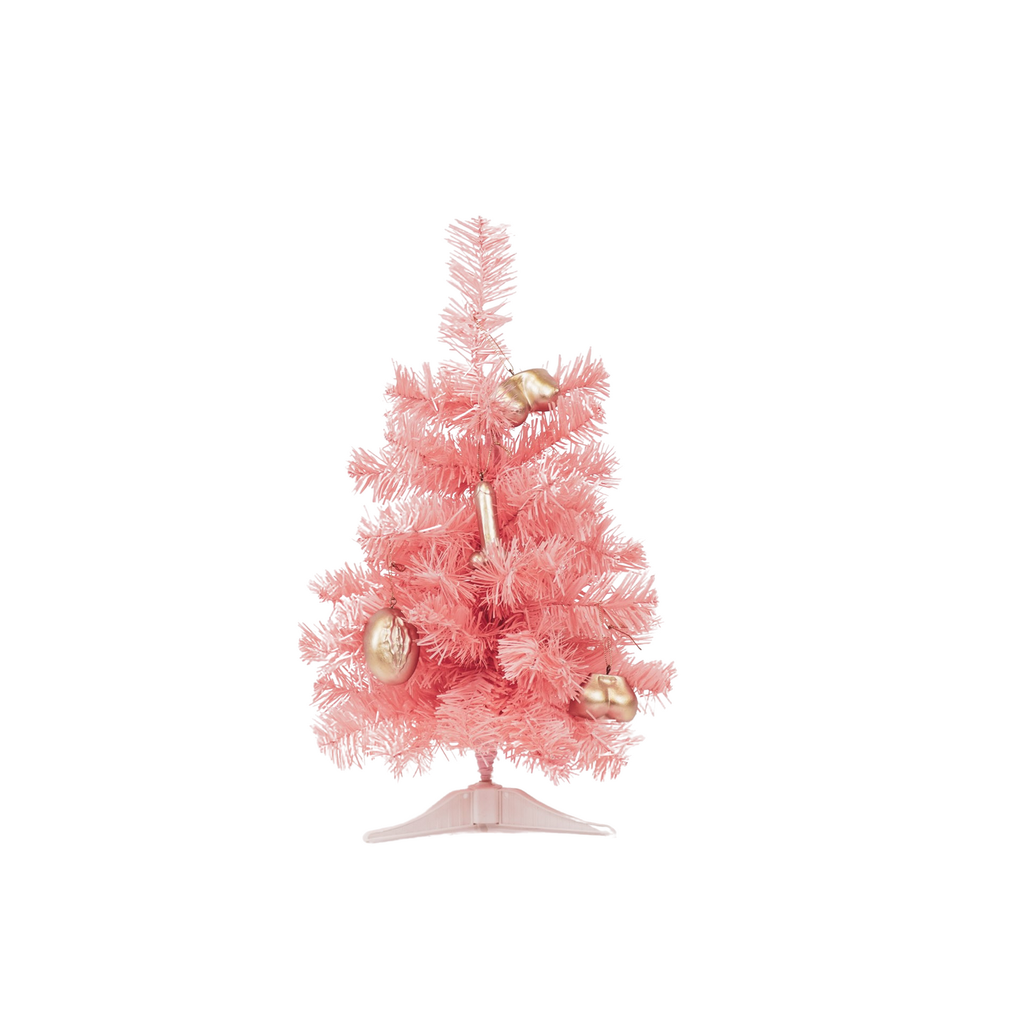 Artifical Tree - Xmas Tree with led lights - Pink - 50cm