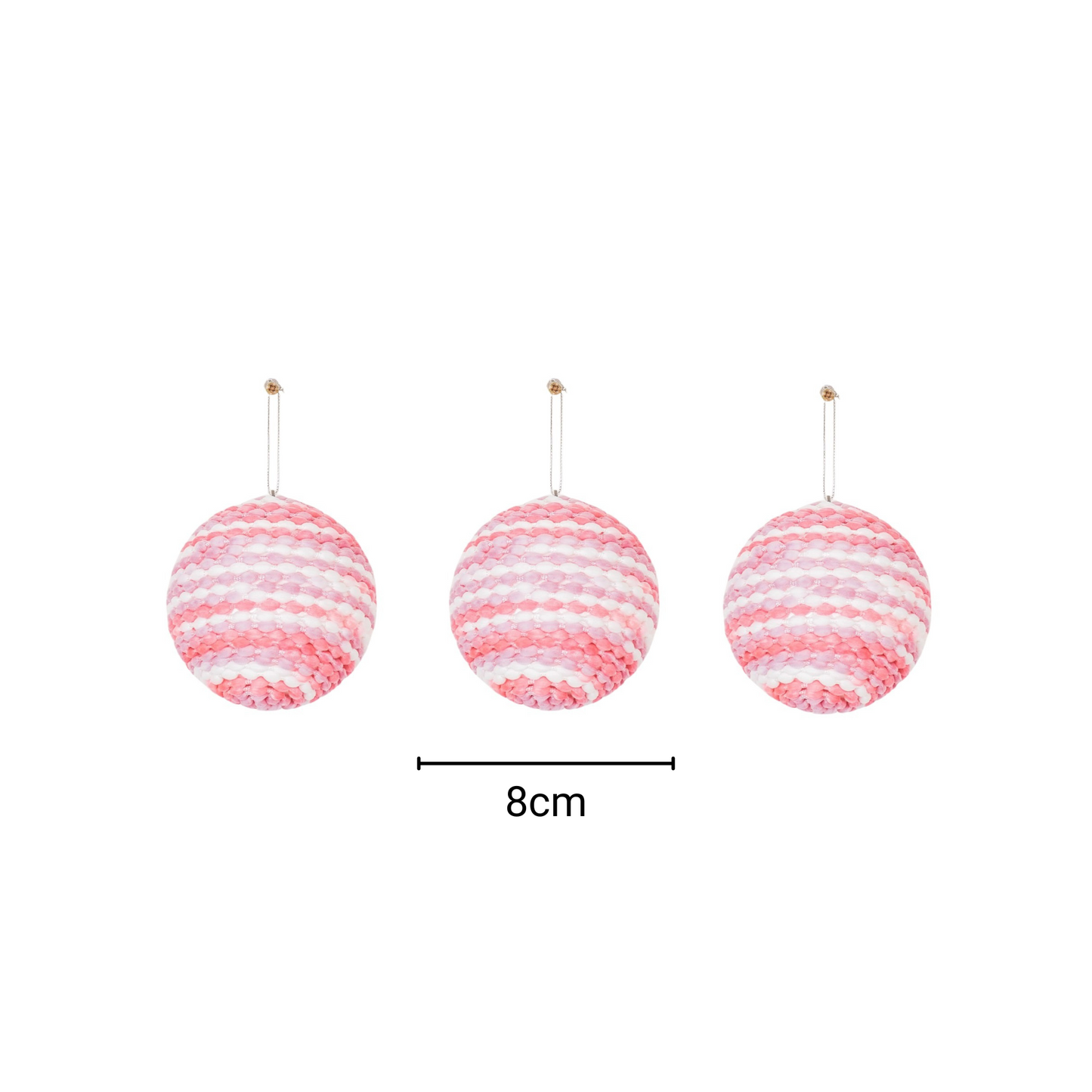 Xmas Hangers- Xmas Balls- Foam- Neon Pink -S3- 8cm