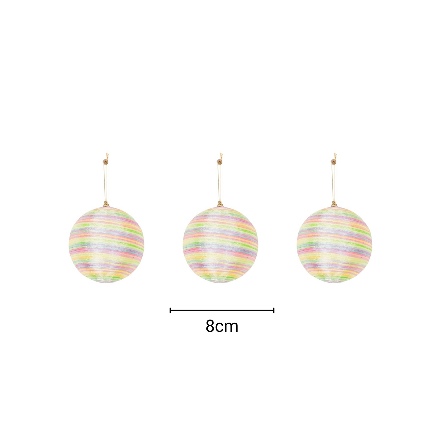 Xmas Hangers- Xmas Balls- Foam- Neon Colours -S3- 8cm