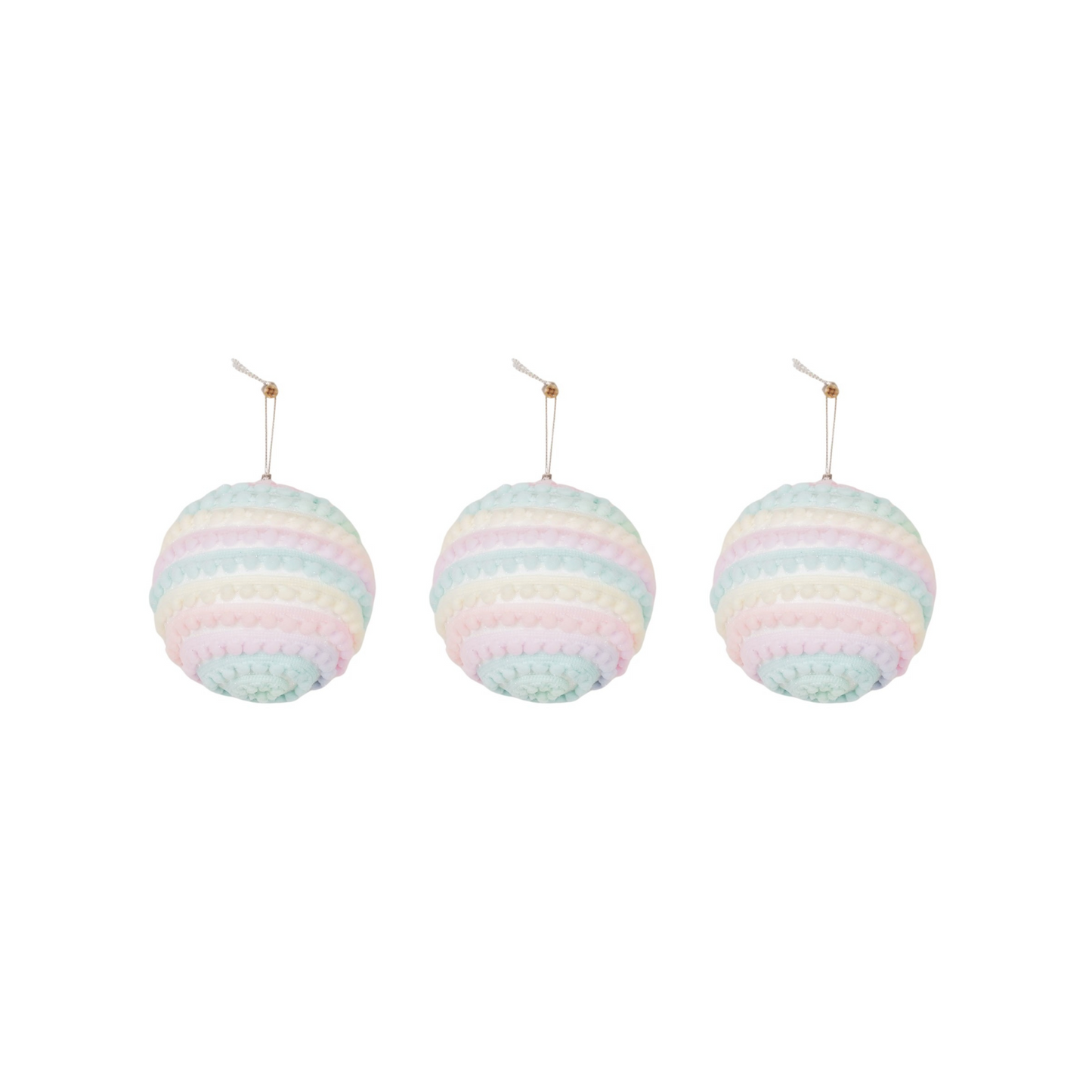 Xmas Hangers- Xmas Balls- Foam- Unicorn Colours-S3- 8cm