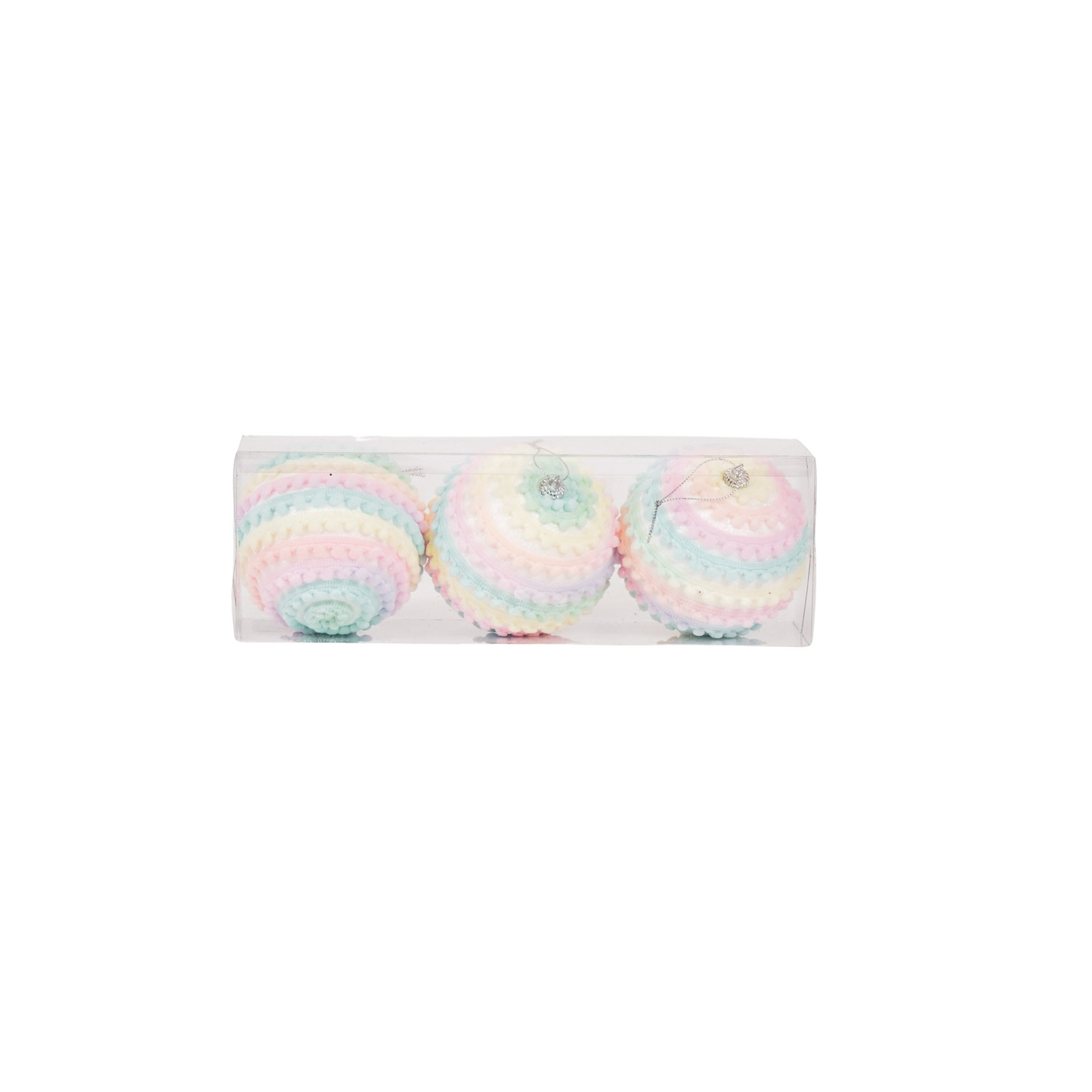 Xmas Hangers- Xmas Balls- Foam- Unicorn Colours-S3- 8cm