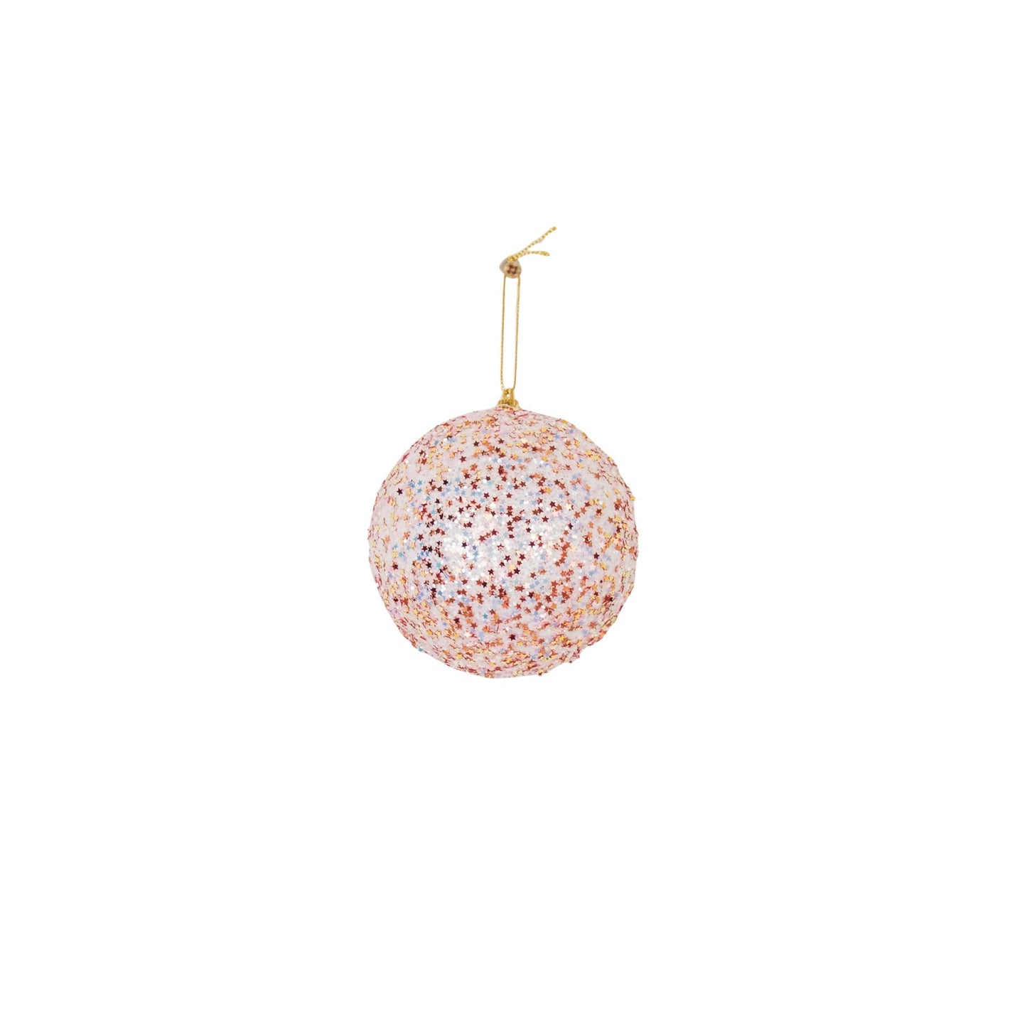 Xmas Hangers- Xmas Balls- Foam-Pink Glitter -S3- 8cm