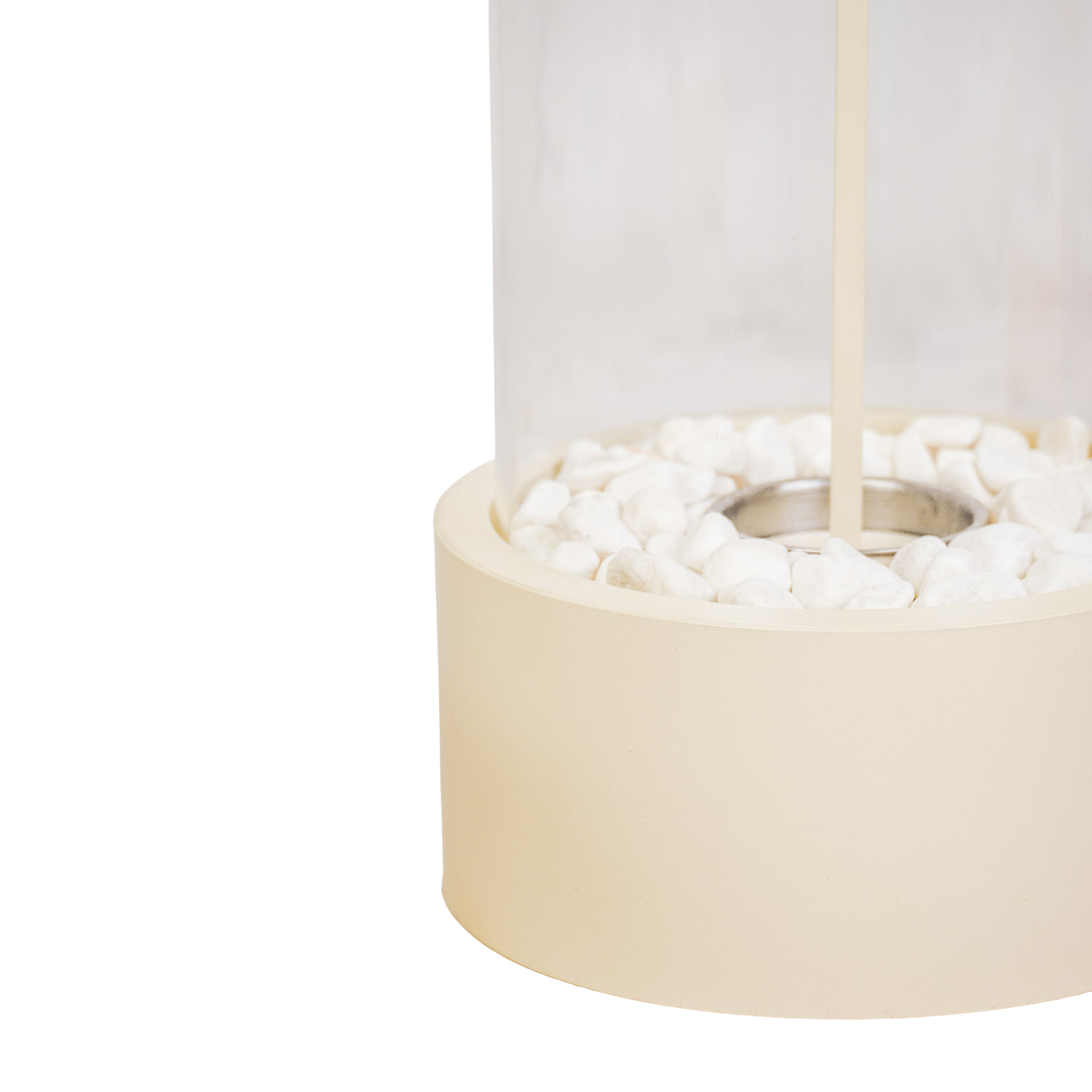 Table Fireplace - Round - Sand - 21x21x28cm