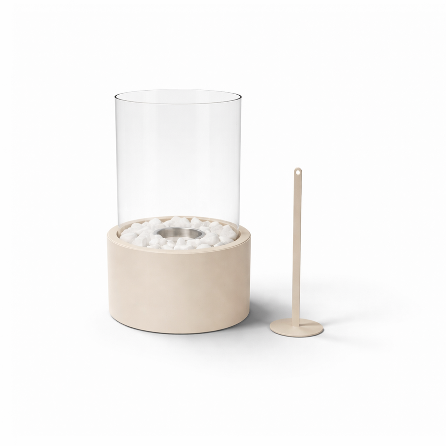 Table Fireplace - Round - Sand - 21x21x28cm