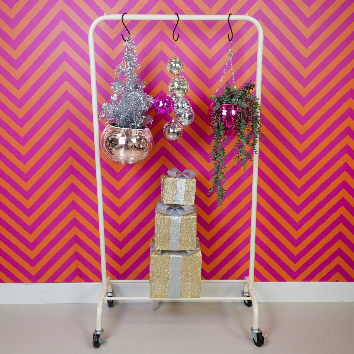 Clothes rack - Wheels - Sand - 80x40x155cm