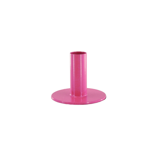 Candleholder - Basic - Metal - Pink - 8x8x6,5cm
