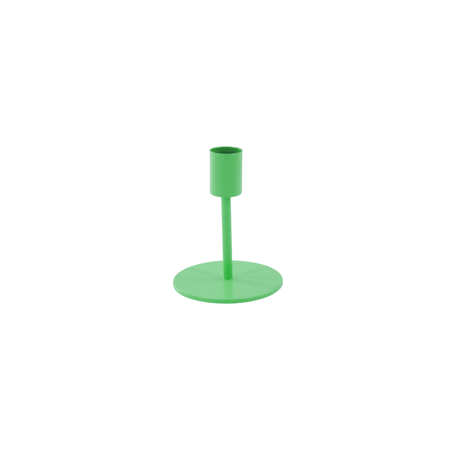 Candleholder - Basic - Metal - Neon Green - 8x8x10cm