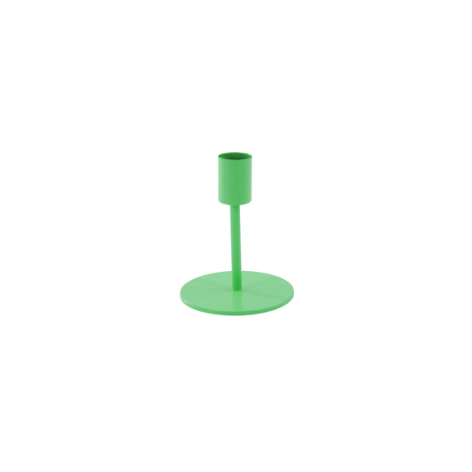 Candleholder - Basic - Metal - Neon Green - 8x8x10cm