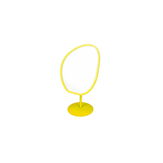 Mirror - Organic - Metal - Neon Yellow - 16,5x12x31,5cm