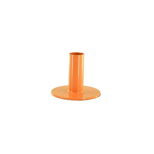 Candleholder - Basic - Metal - Orange - 8x8x6,5cm