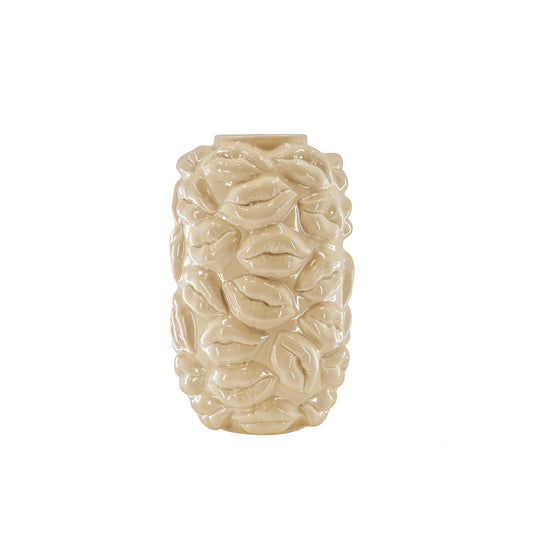 Vase - Kisses - Ceramics - Beige - 17x17x27cm