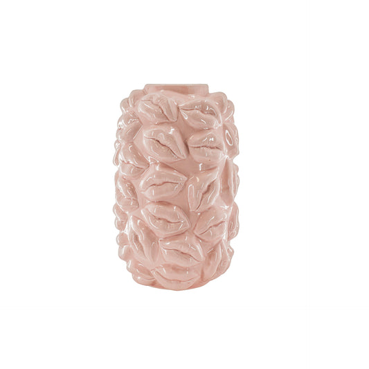 Vase - Kisses - Ceramics - Light Pink - 17x17x27cm