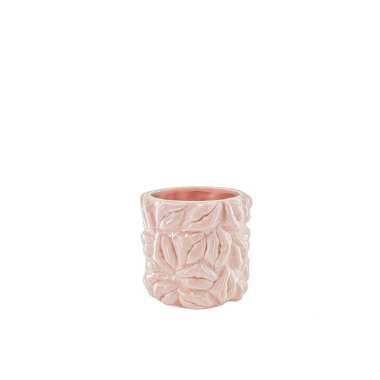 Pot - Kisses - Ceramics - Light Pink - 11x11x11,5cm