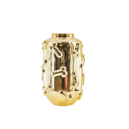 Vase - Dick - Ceramics - Gold - 17x17x27cm