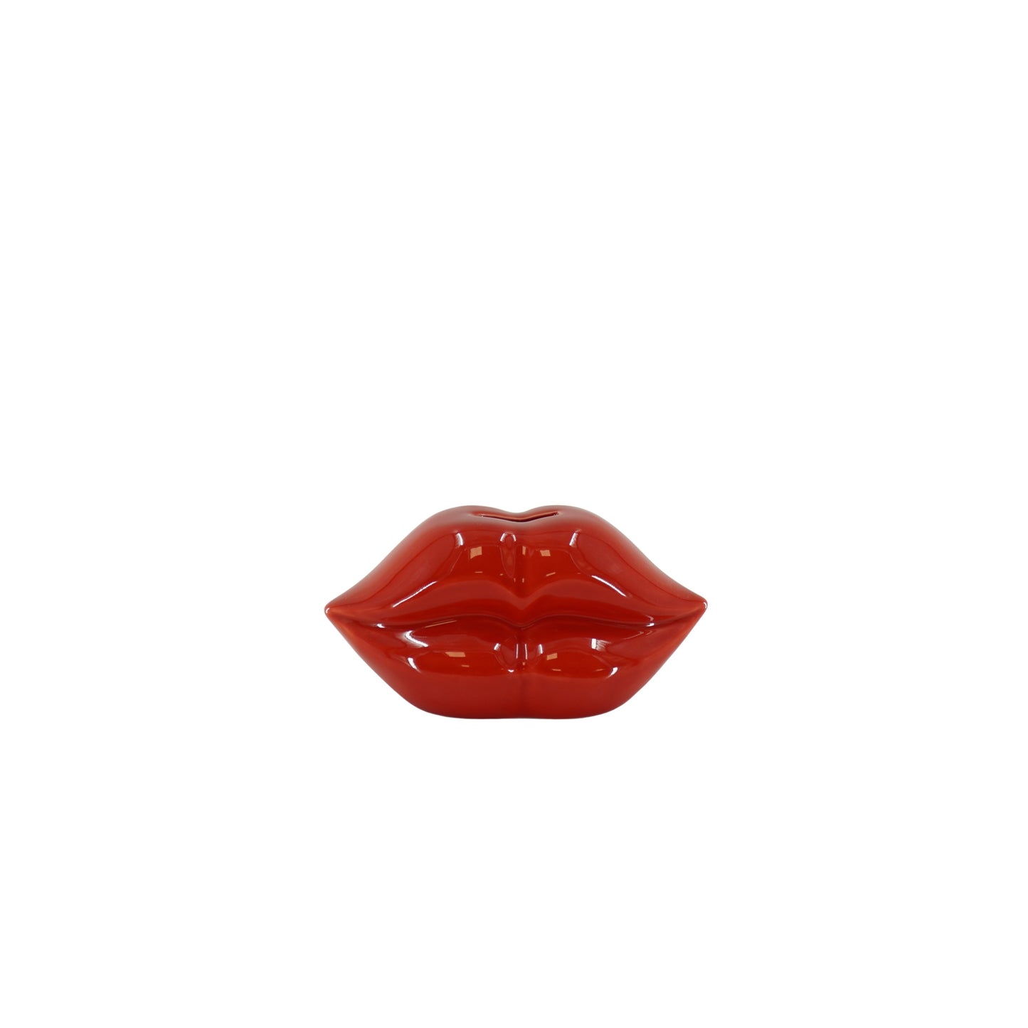 Ornament- Money Bank - Lip - Ceramics- Red -15x8x8cm