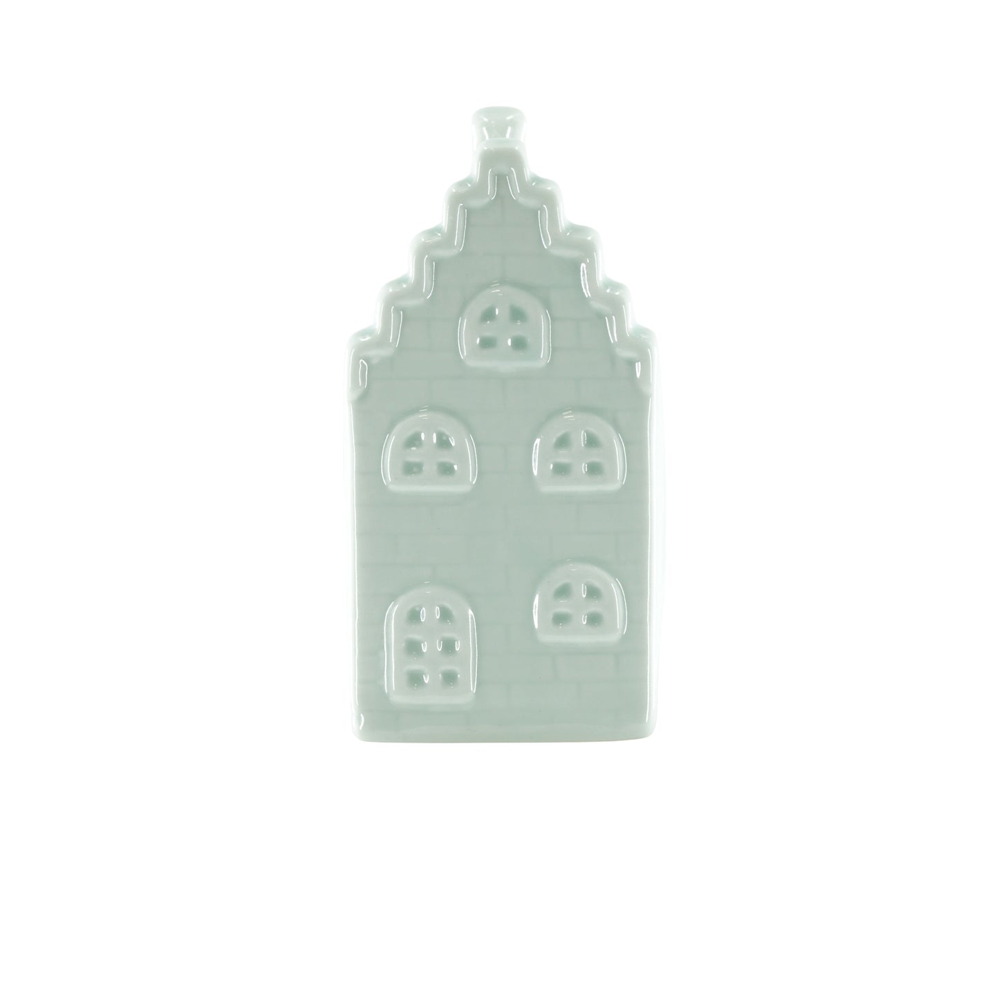 Ornament- Money Bank - House - Ceramics- Mintgreen -7x7x13cm