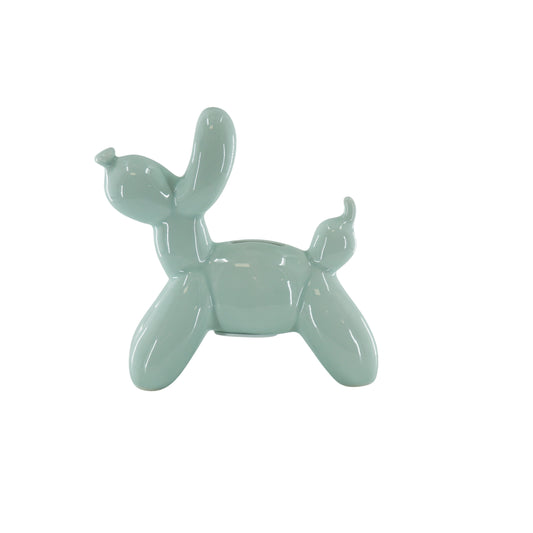 Ornament- Money Bank Balloon Dog- Mint green-17x7x17cm