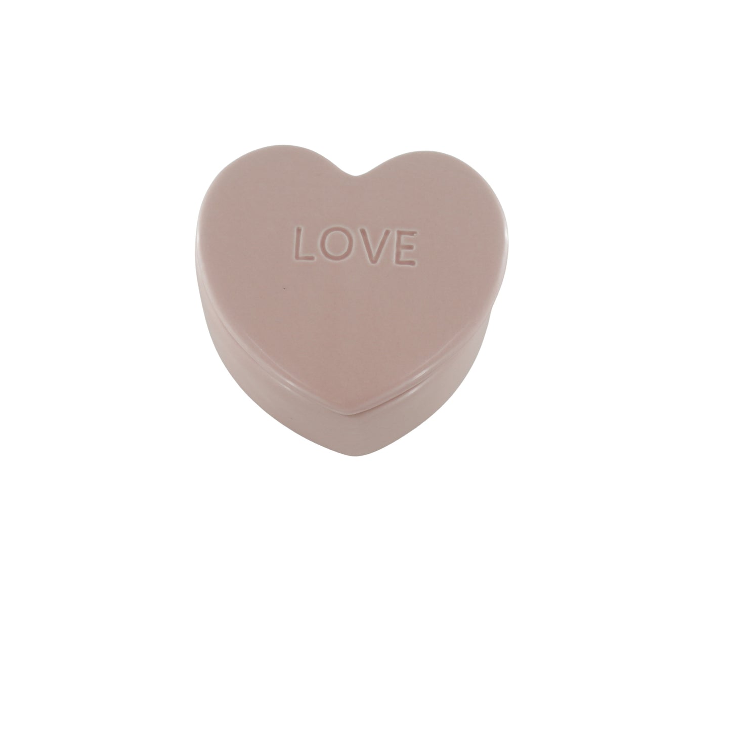 Deco Jar- Candy Heart 'LOVE- Light Pink- 12x11,5x6cm