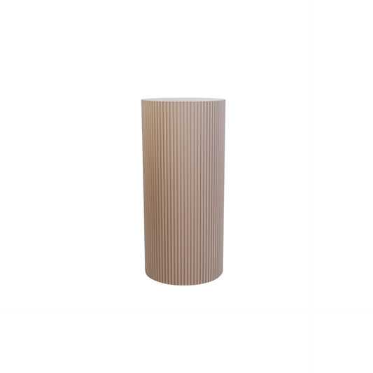Side Table / Pillar- Cylinder - MDF - Taupe - 30x65cm