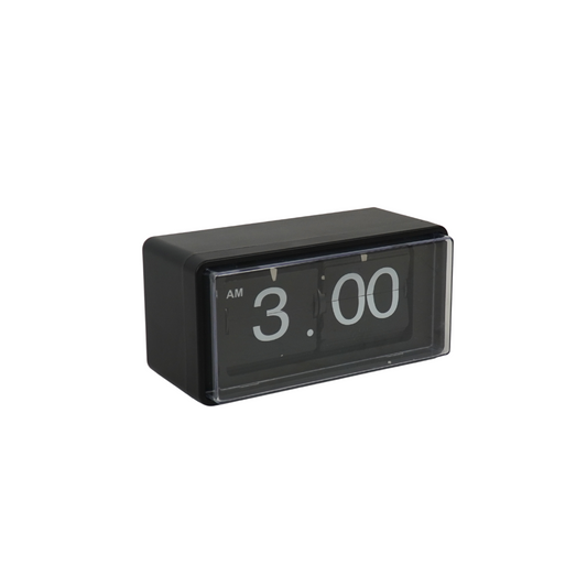 Clock- Cabinet Clock Flip Over- Black- 22x13x11,5cm
