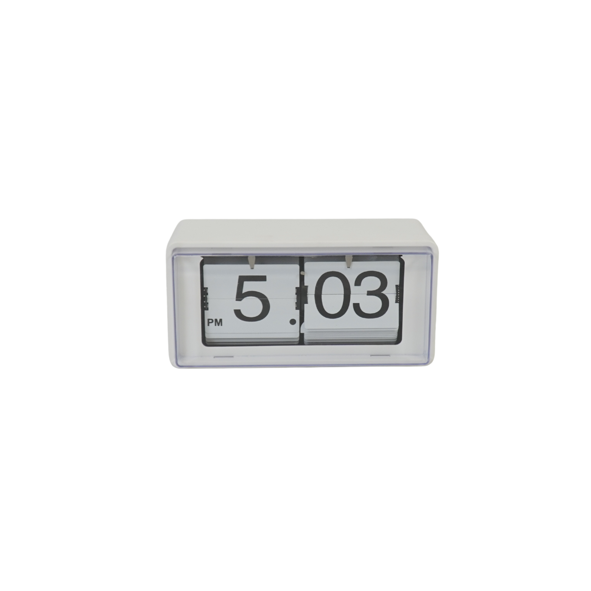 Clock- Cabinet Clock Flip Over- White- 22x13x11,5cm