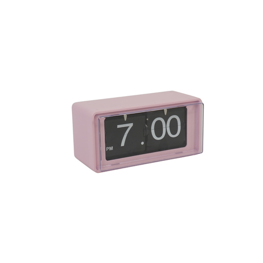 Clock- Cabinet Clock Flip Over- Pink- 22x13x11,5cm