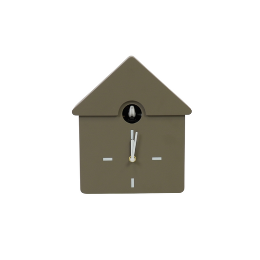 Clock- Wall Clock Cuckoo- Taupe- 24x27x9cm