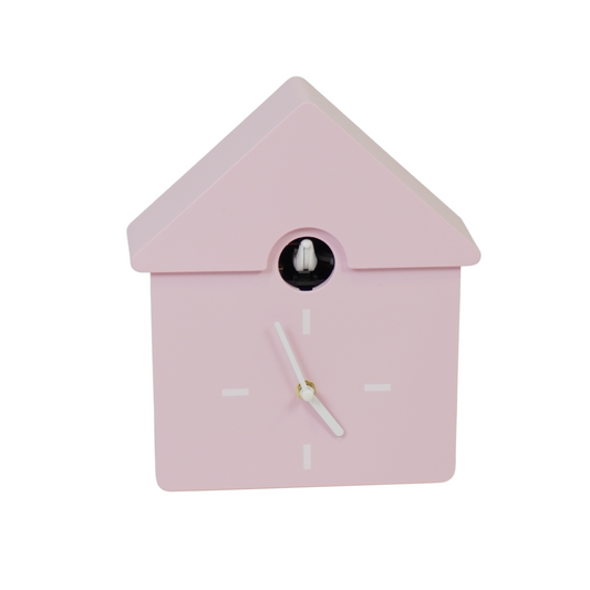 Clock- Wall Clock Cuckoo- Light Pink- 24x27x9cm