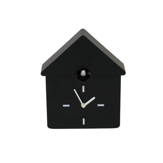 Clock- Wall Clock Cuckoo- Black - 24x27x9cm