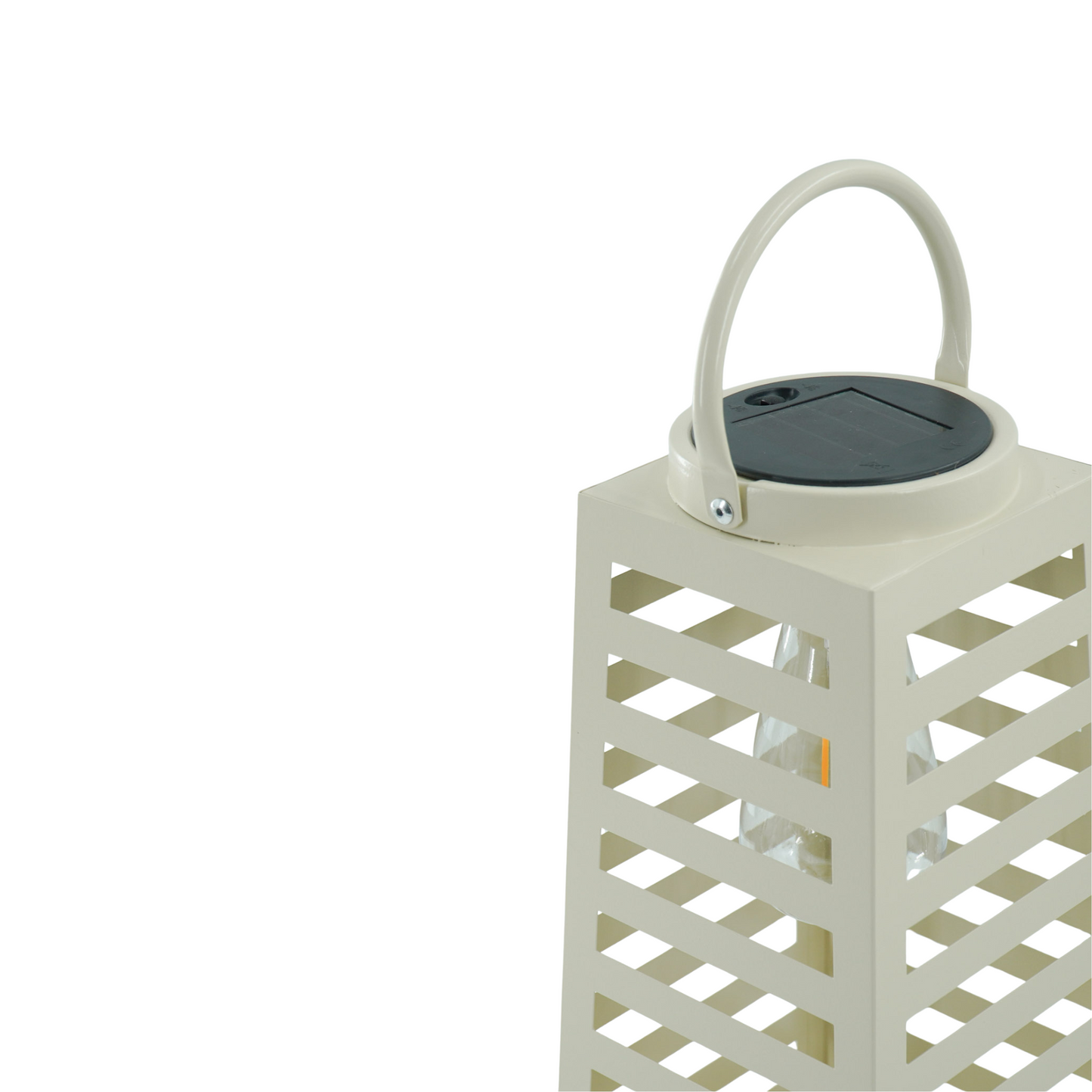 Lamp- Lantern  - Solar - Metal - Sand - 14x32,5cm