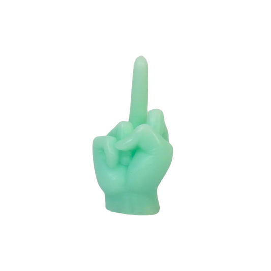 Candle -Middle Finger - Wax - Mint - 310gram - 10x9x17cm