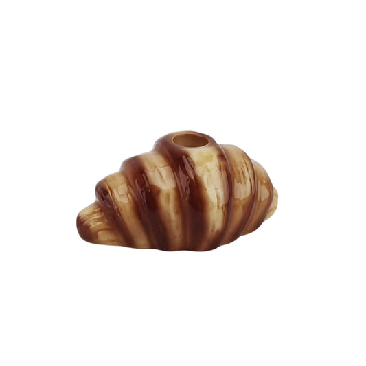 Candle Holder - Croissant - Brown - 14,5x8,5x6,5cm