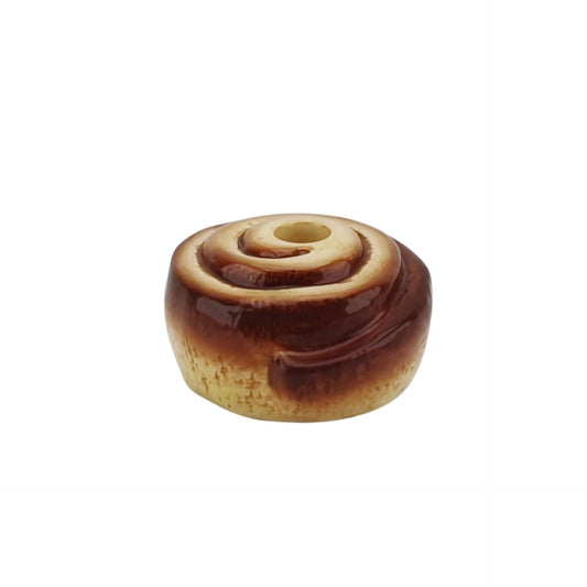 Candle Holder - Cinnamon Bun - Brown -11x11x6,5cm