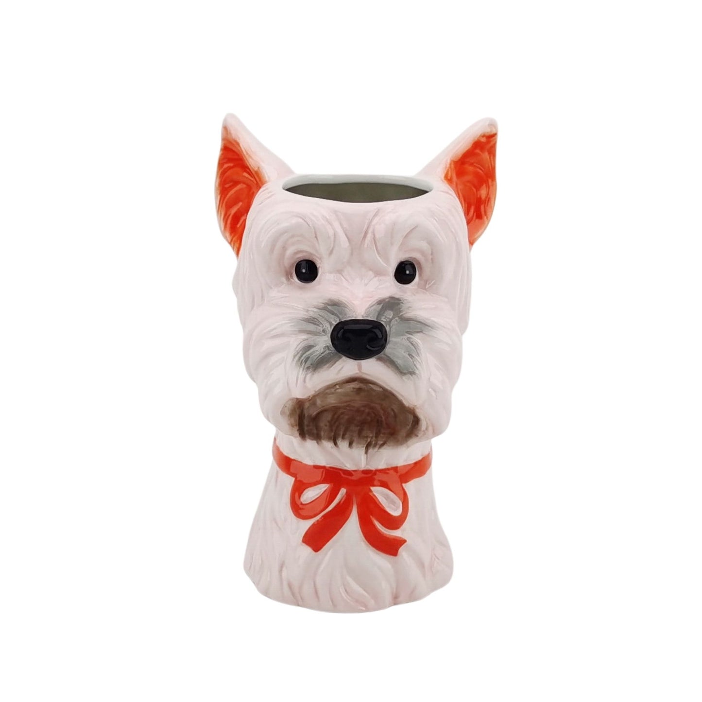 Vase -Flower Vase Dog  - Pink/Orange - 14,5x13x23,5cm