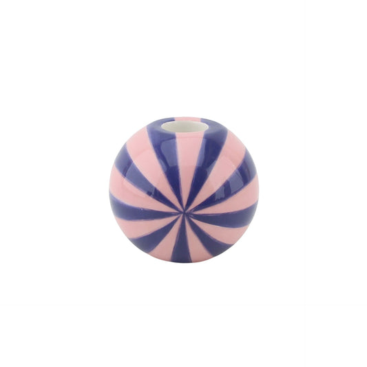 Candle holder - Swirl - Dolomite - Blue/Pink - 7x7x7cm