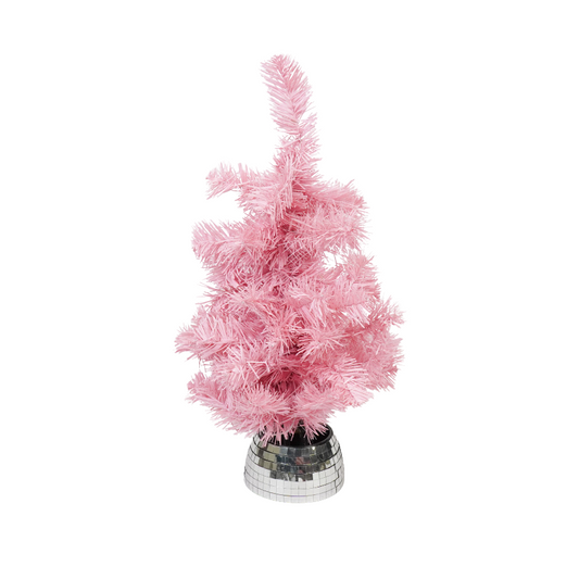 Artifical Tree- Xmas Tree- Ledlight - Battery - Pink - 50cm