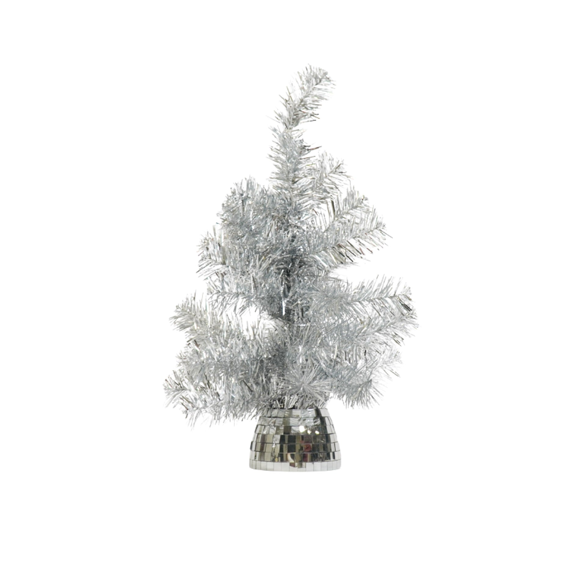 Artifical Tree- Xmas Tree- Ledlight - Battery- Silver -50cm