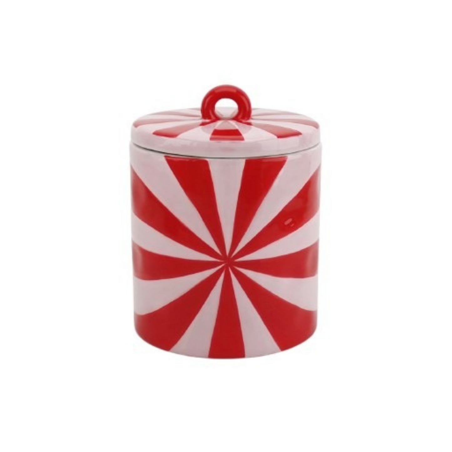 Storage jar - Swirl - Red/Pink - 11x11x14,5cm