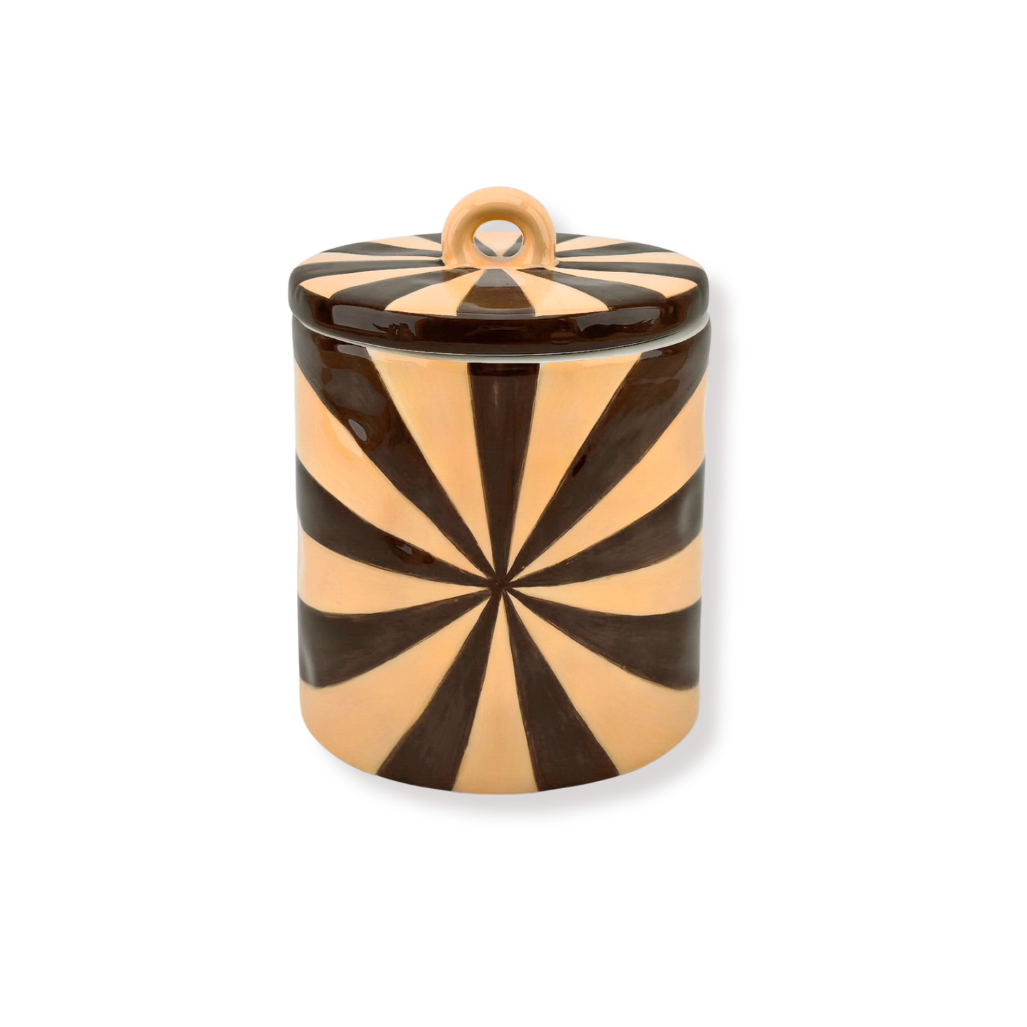 Storage jar - Swirl - Brown/Caramel - 11x11x11,5cm