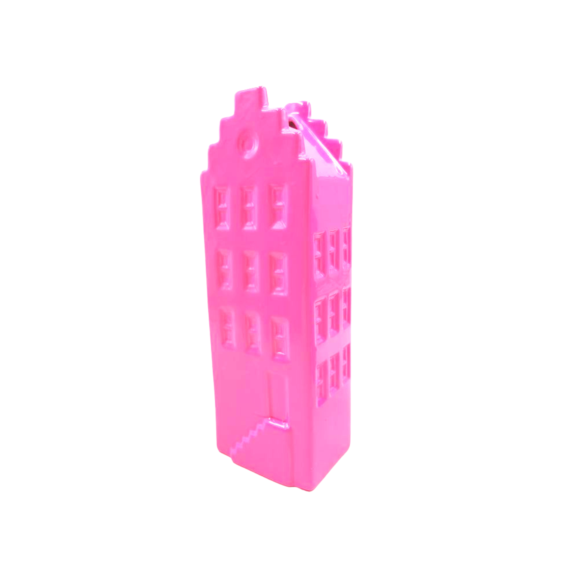 Flower Vase - House Vase - Ceramic - Neon Pink  -5x4,5x14,5 cm